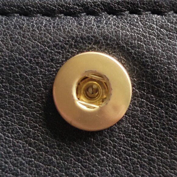 Siren La Petite Black Spartina 449 Suede Wallet Gold Zipper and Snap Closure - Picture 14 of 16